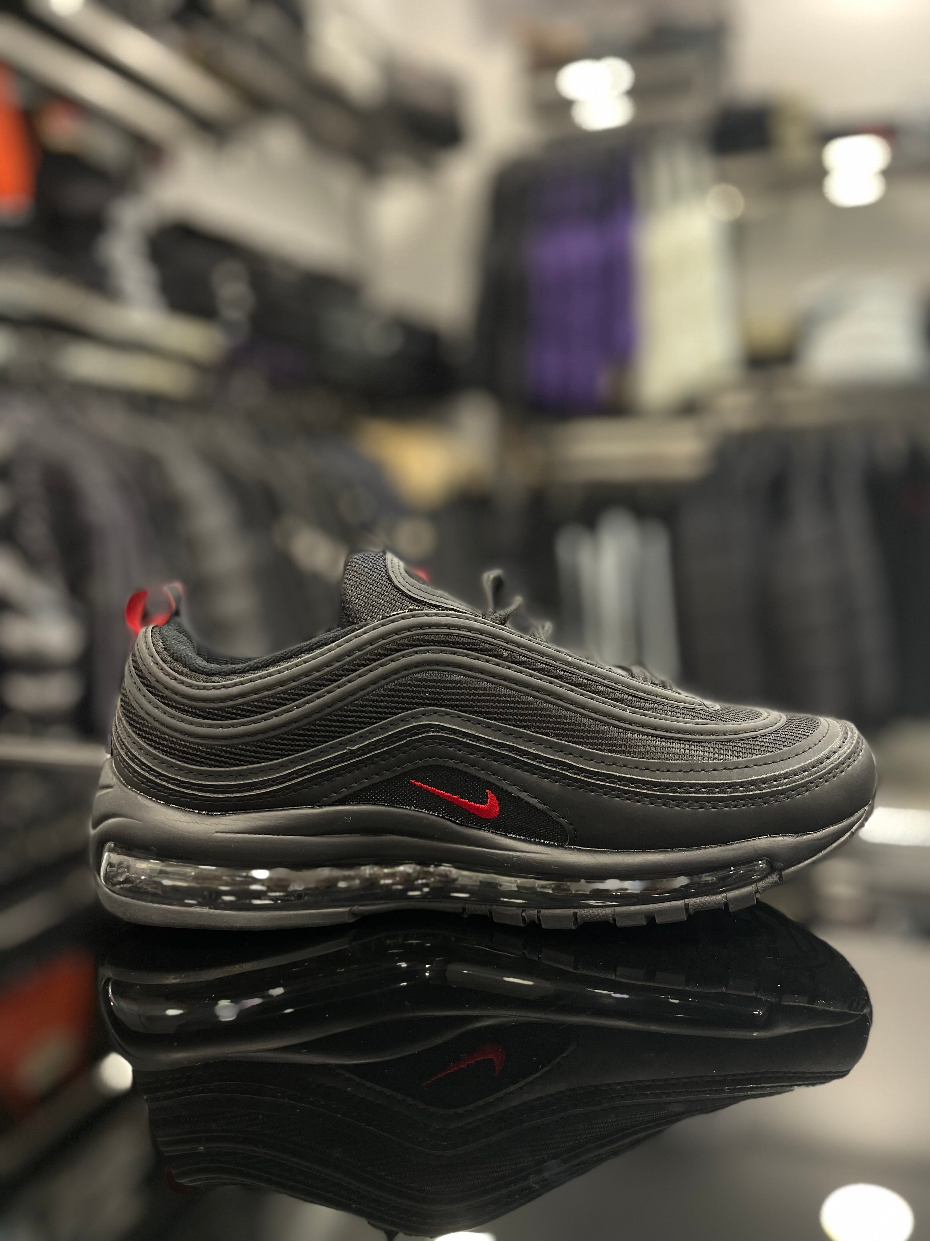 Nike air max 97 black fashion and red tick