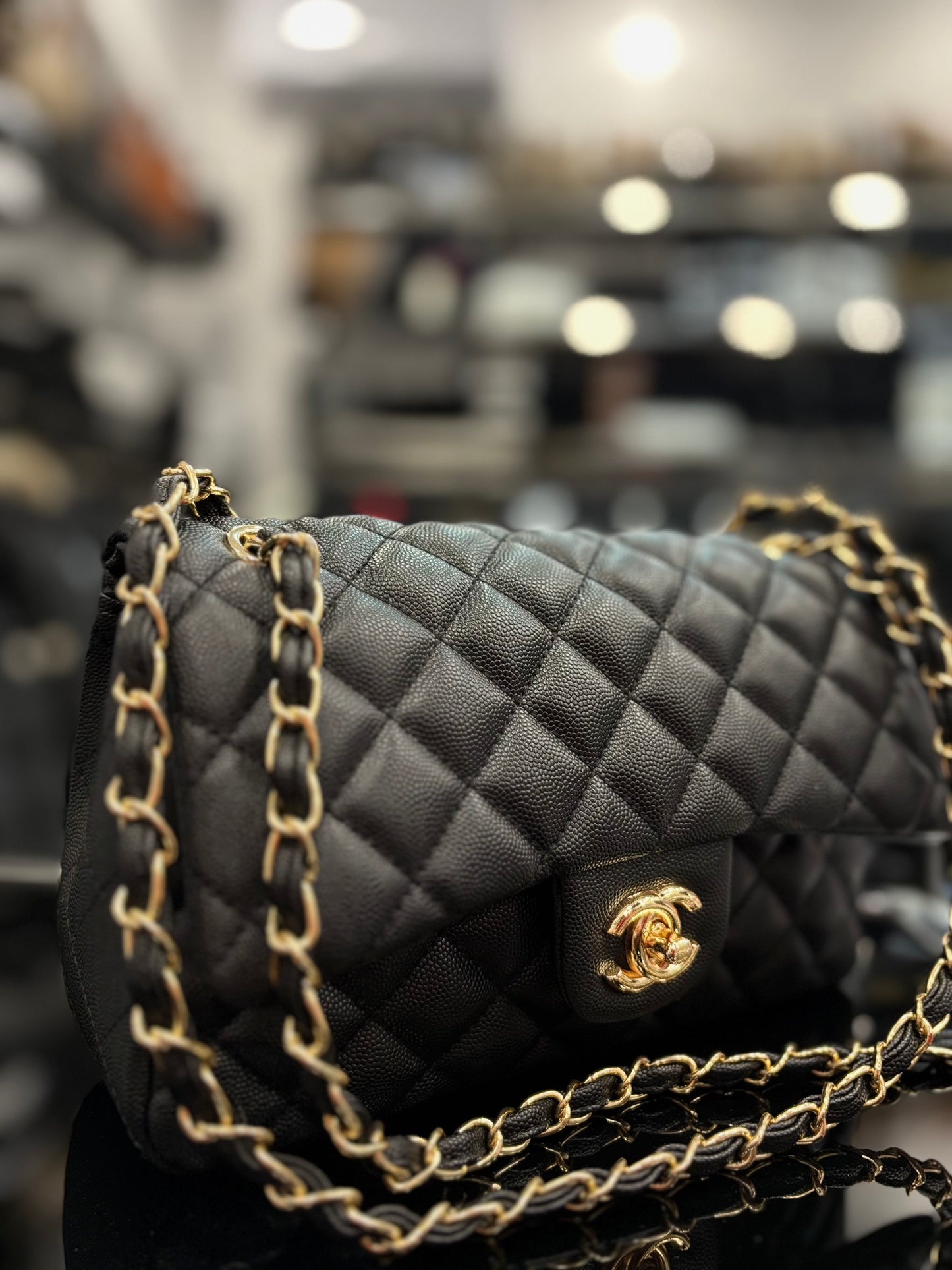 Chanel Classic Flap Caviar Calfskin black bag