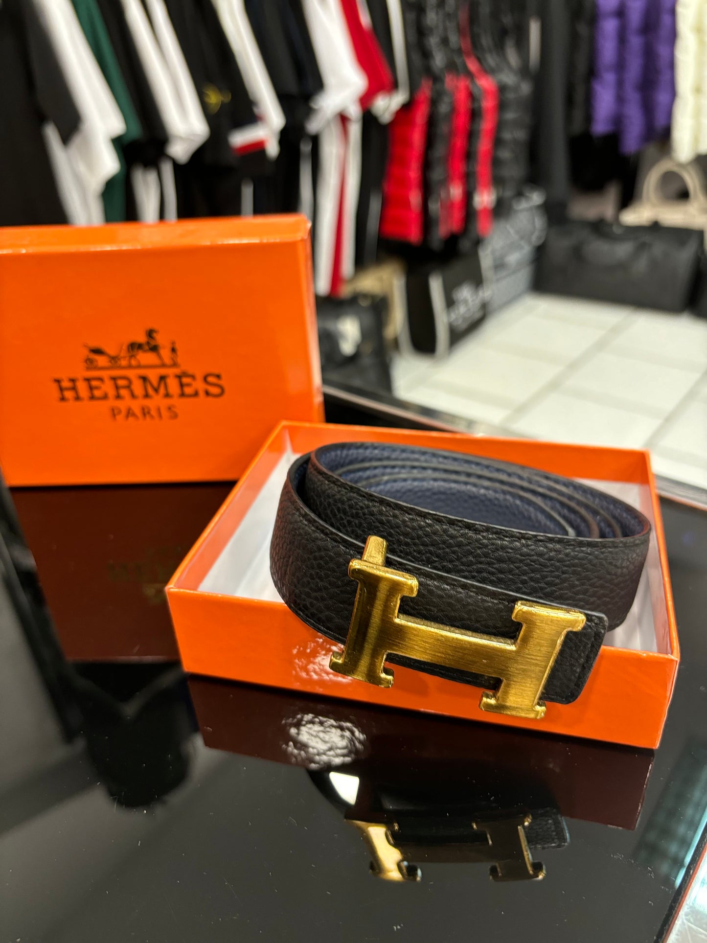 Hermes Belt mini Black/Blue