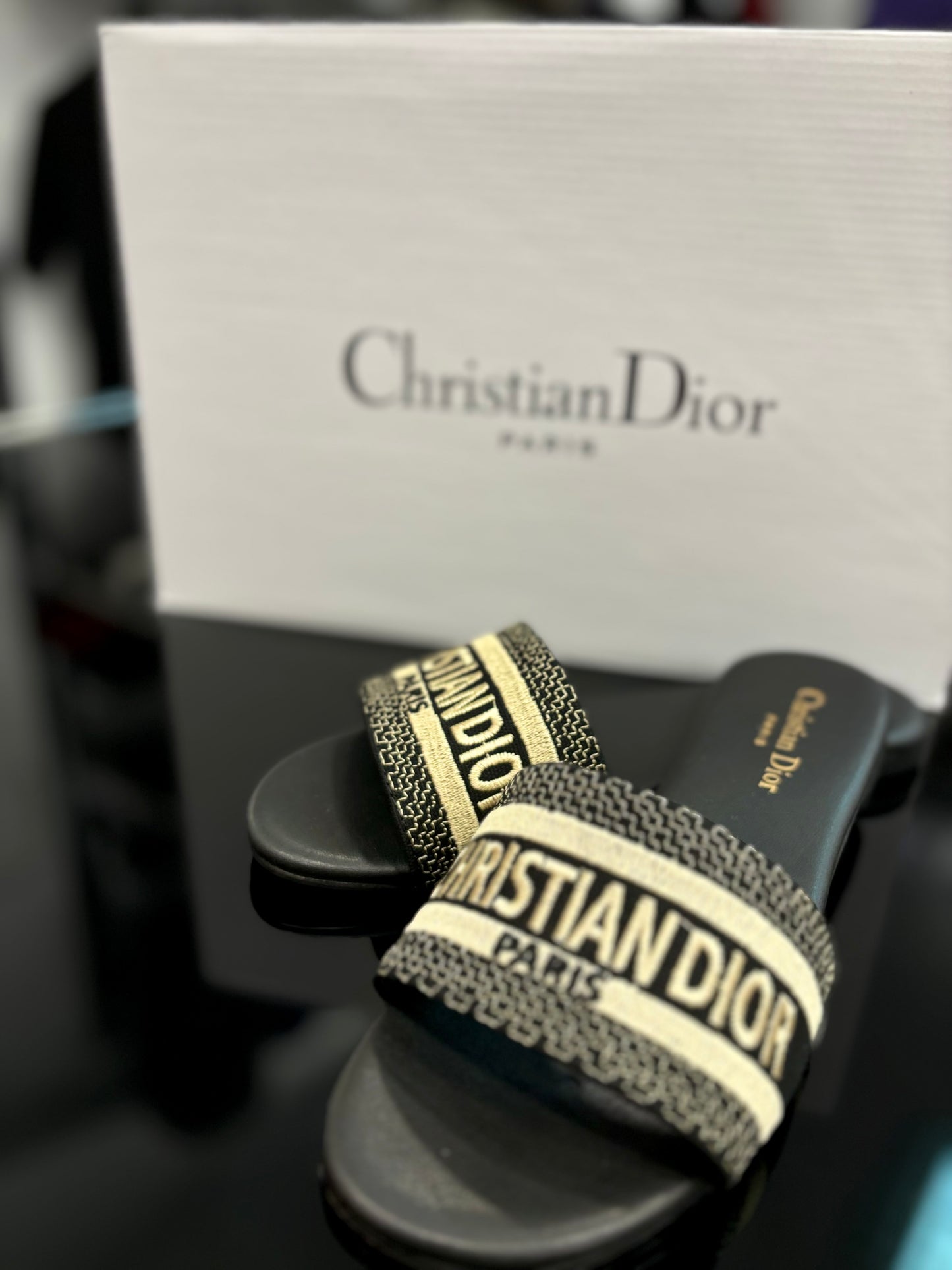 Παντόφλες Christian Dior Black