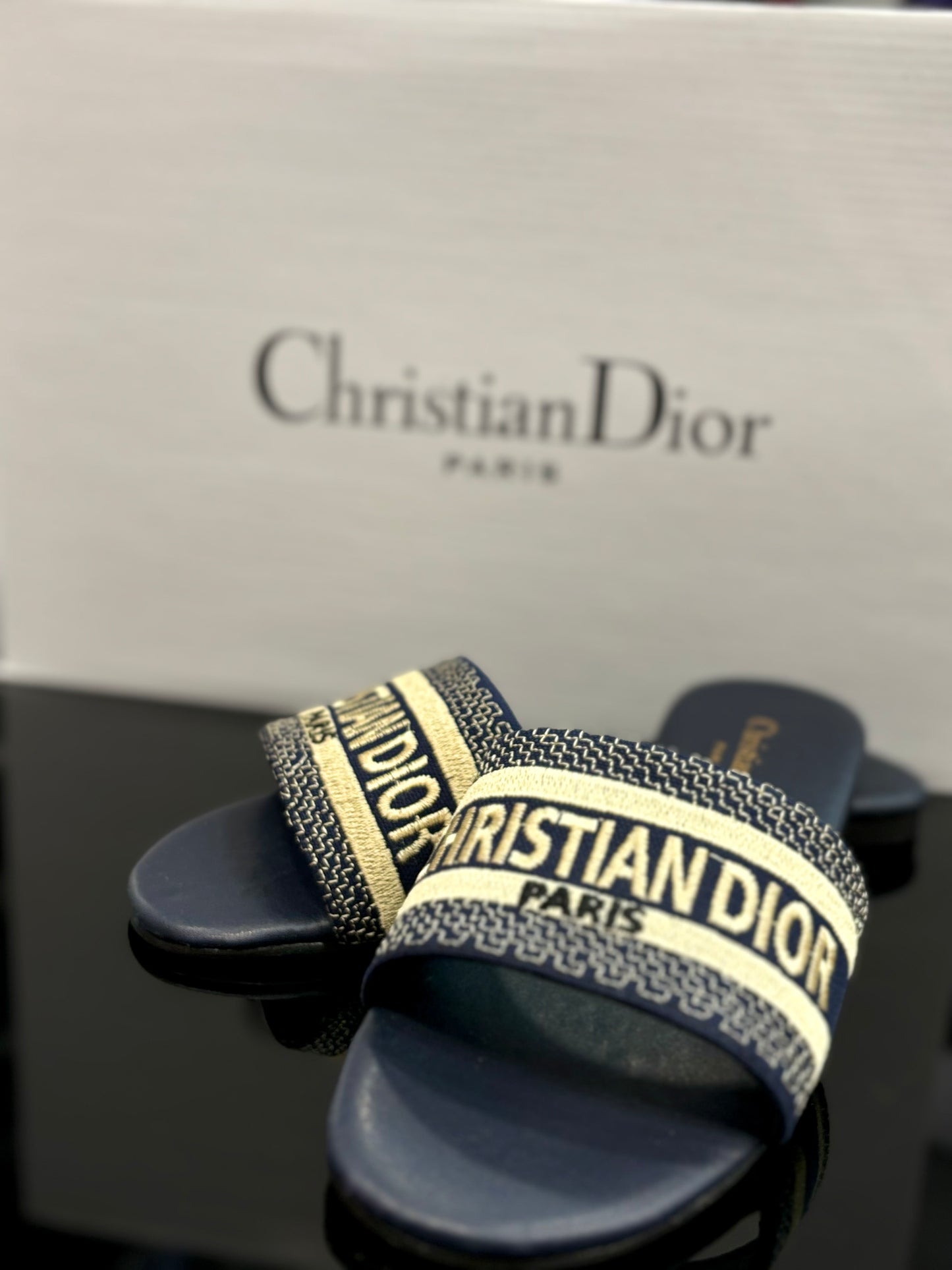 Παντόφλες Christian Dior Blueblack