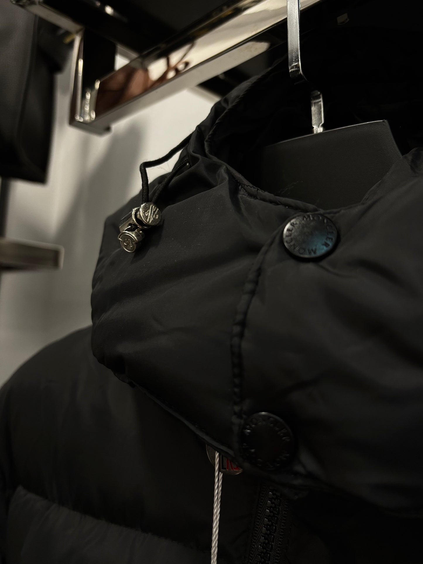 Moncler matte black jacket