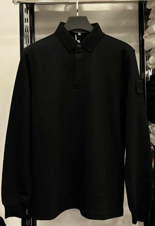 Stone Island long sleeve with a collar black blouse