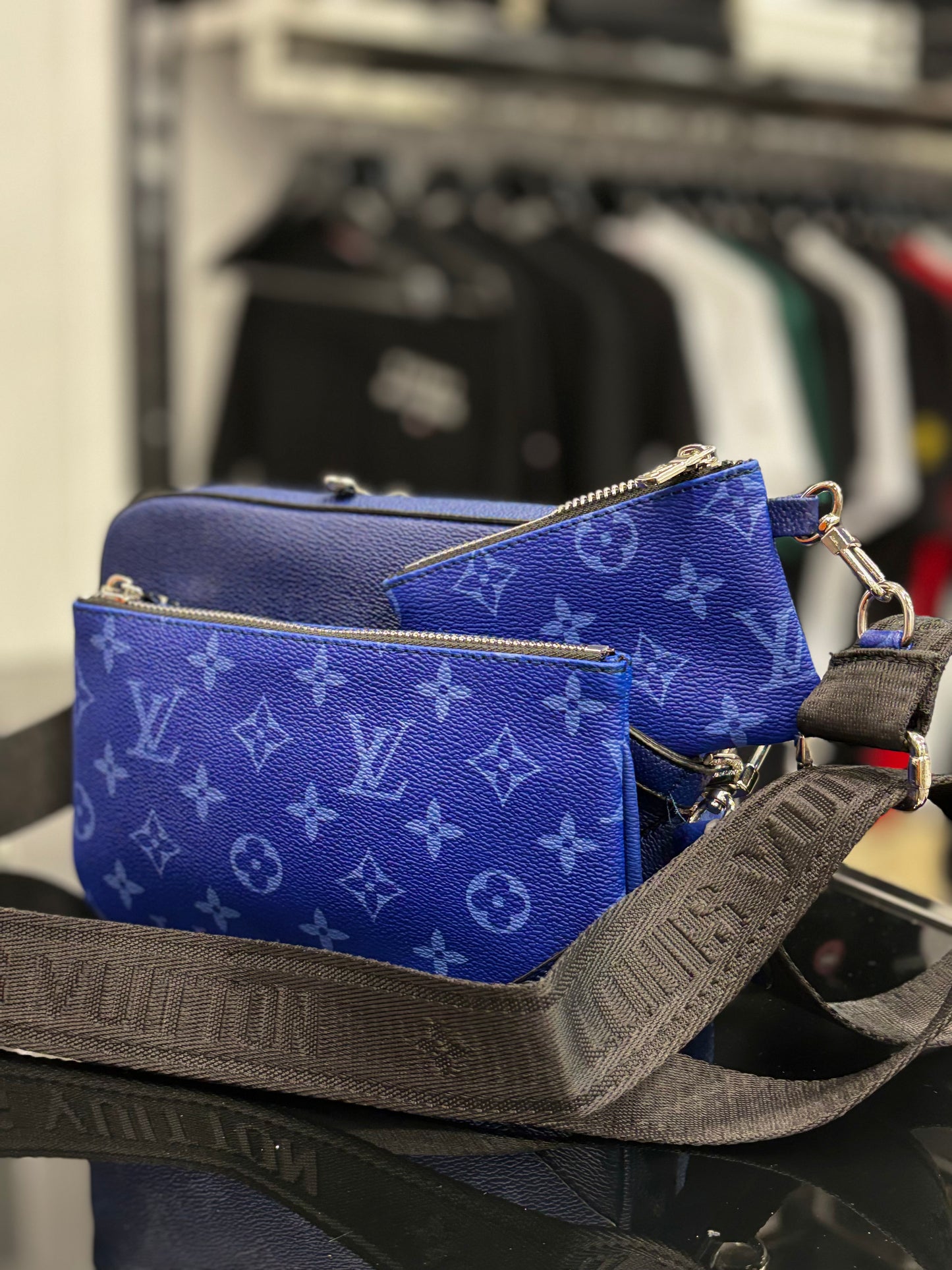 Louis Vuitton Trio Blue τσαντάκι ωμού/χιαστί