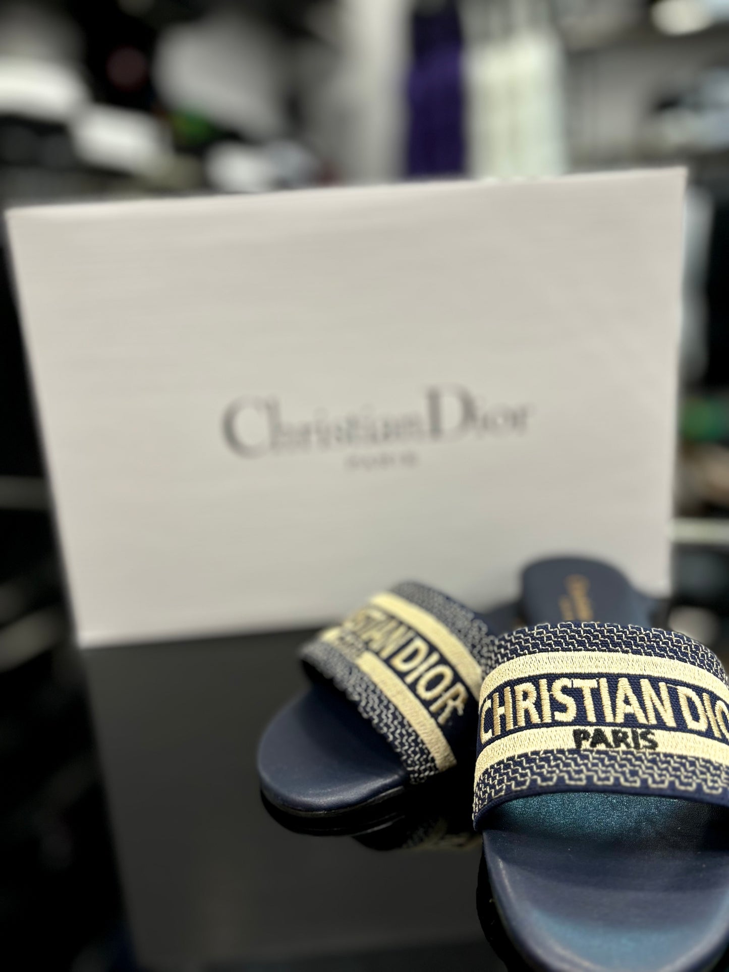 Παντόφλες Christian Dior Blueblack