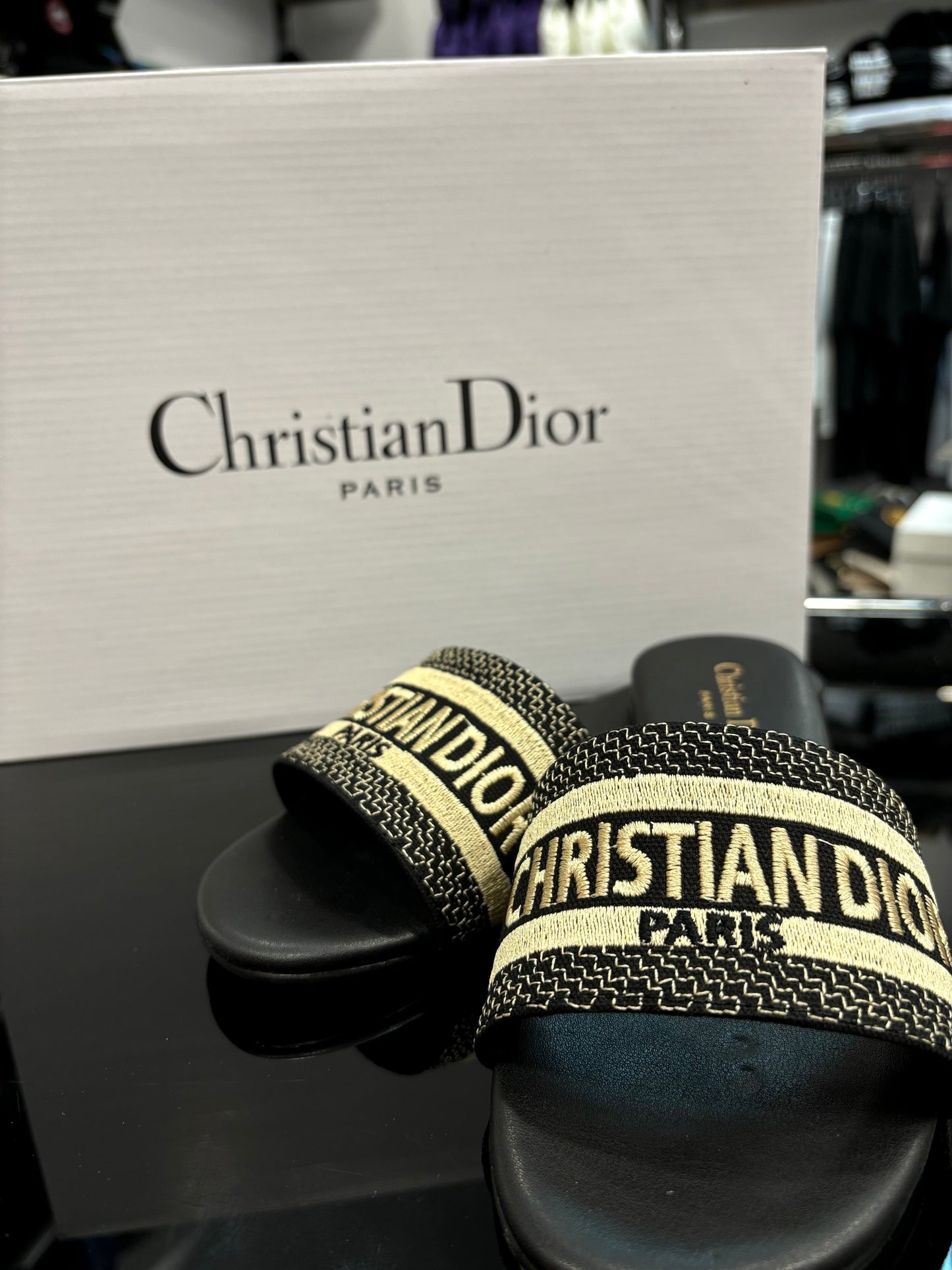 Παντόφλες Christian Dior Black