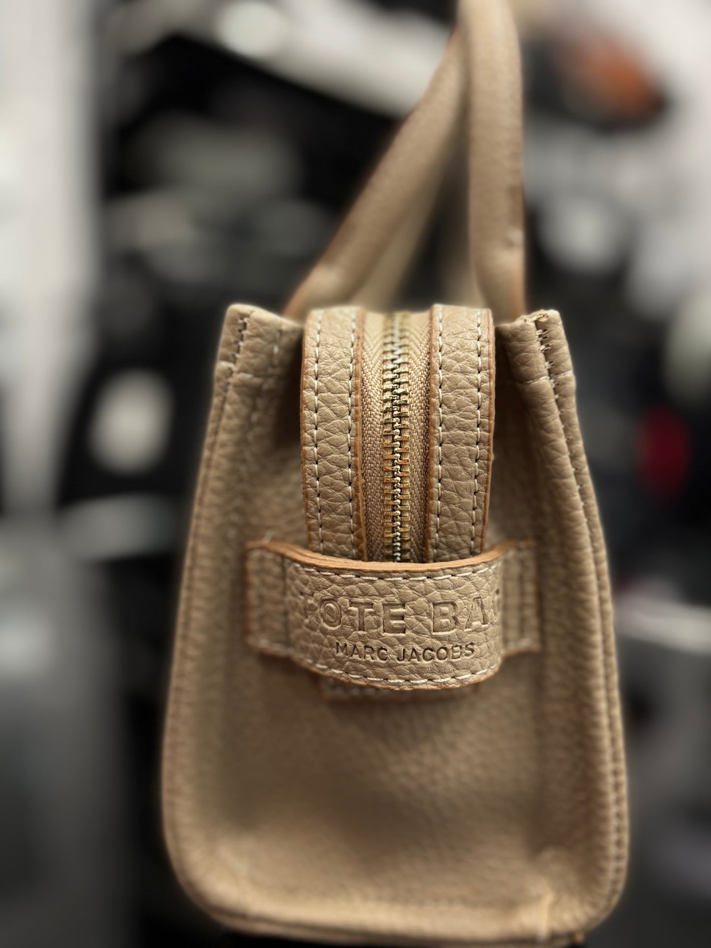 The Tote Bag-Marc Jacobs small beige bag