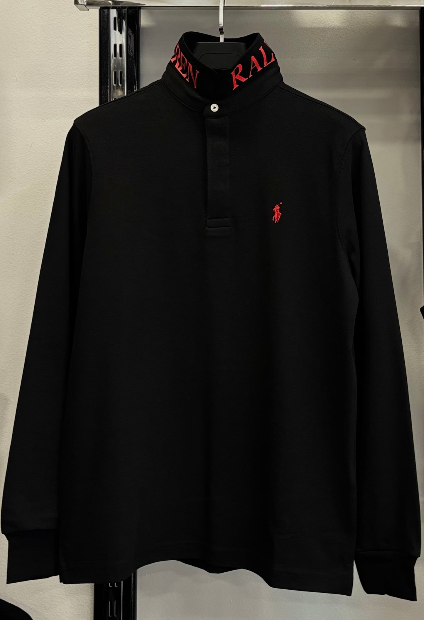 Polo Ralph Lauren long sleeve black t-shirt with collar