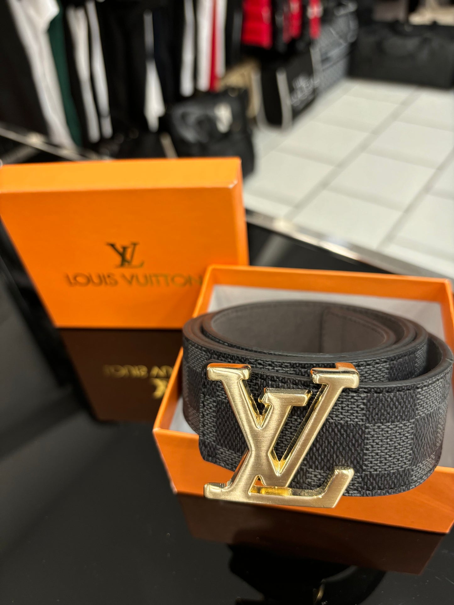 Louis Vuitton Belt Black/Grey