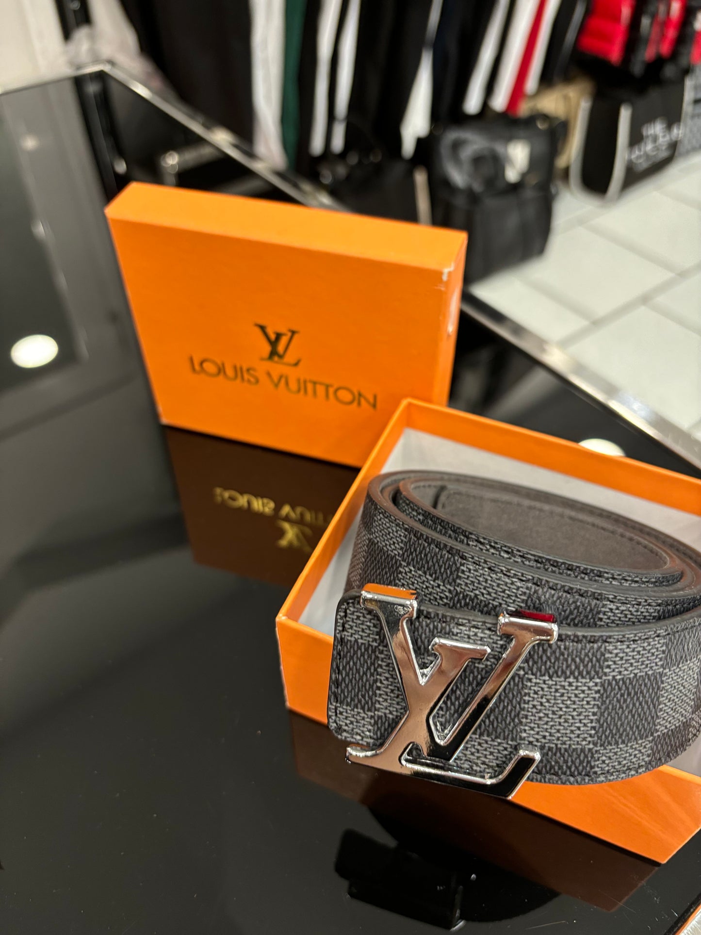 Louis Vuitton Belt Black/Grey