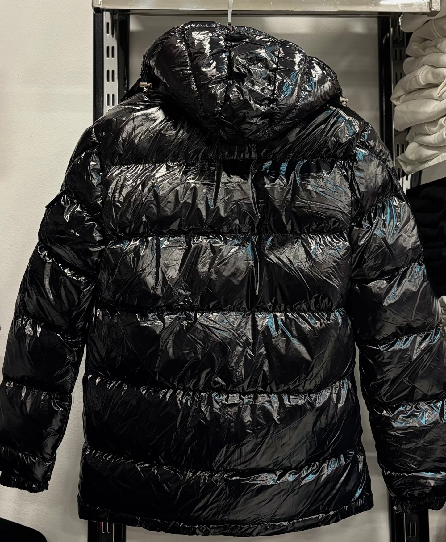 Moncler shiny black jacket