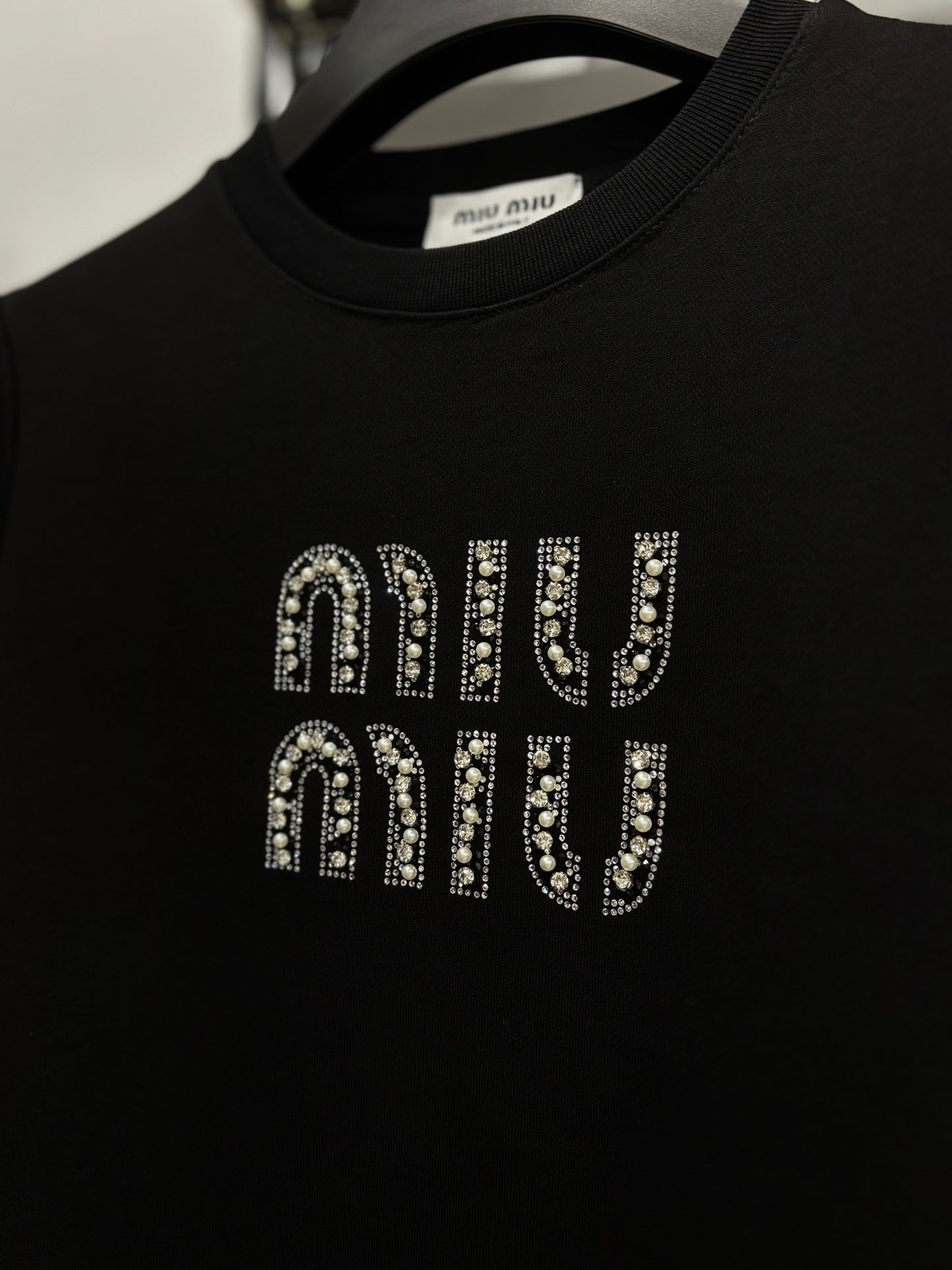 Miu Miu long sleeve black blouse