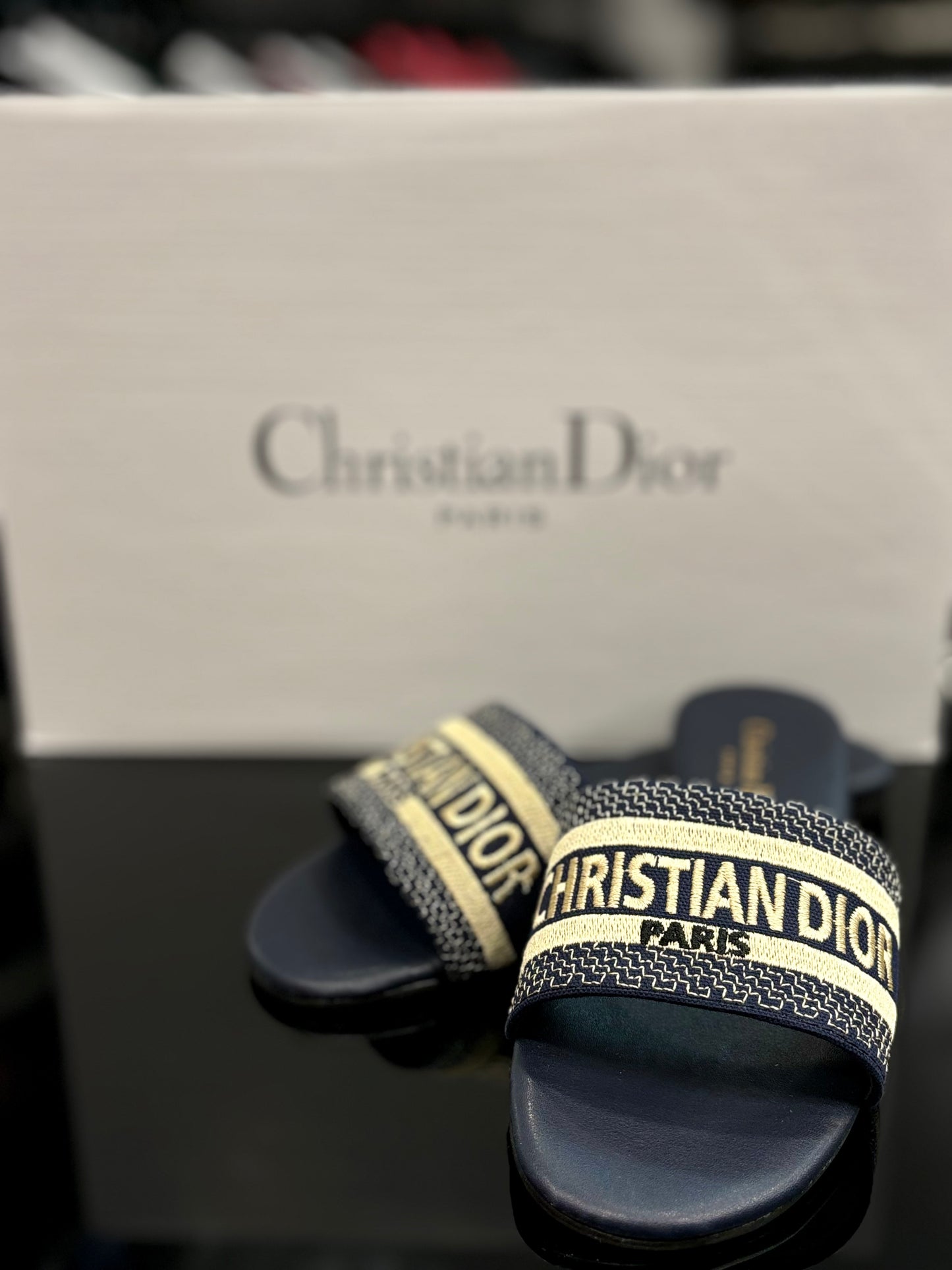 Παντόφλες Christian Dior Blueblack