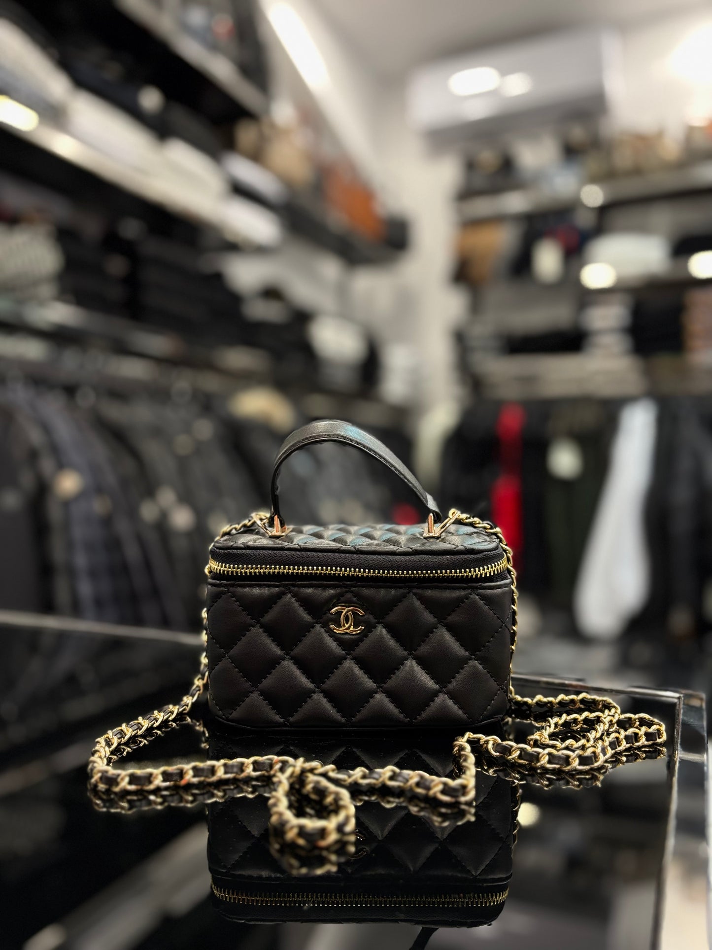 Chanel Mini Vanity black bag