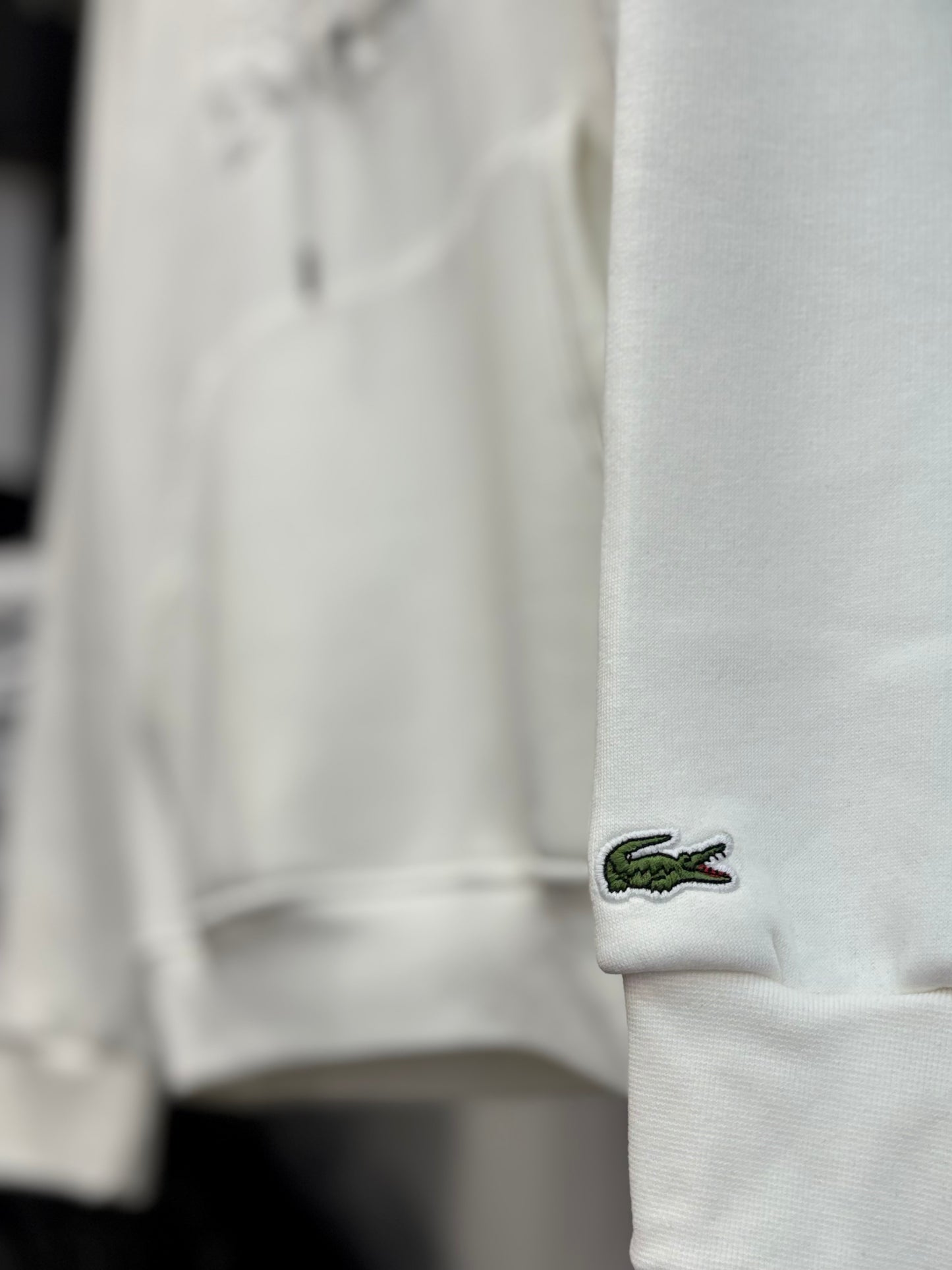 Lacoste white hoodie