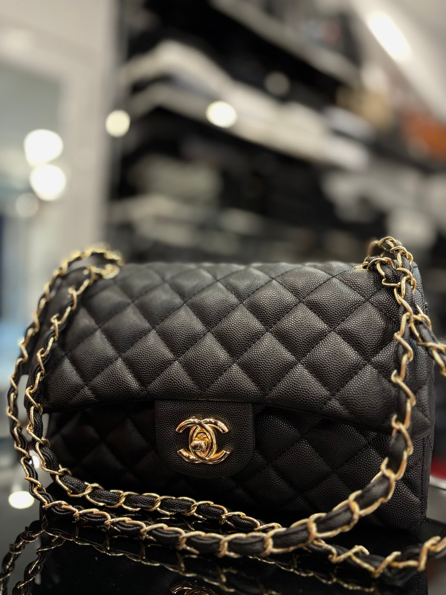 Chanel Classic Flap Caviar Calfskin black bag