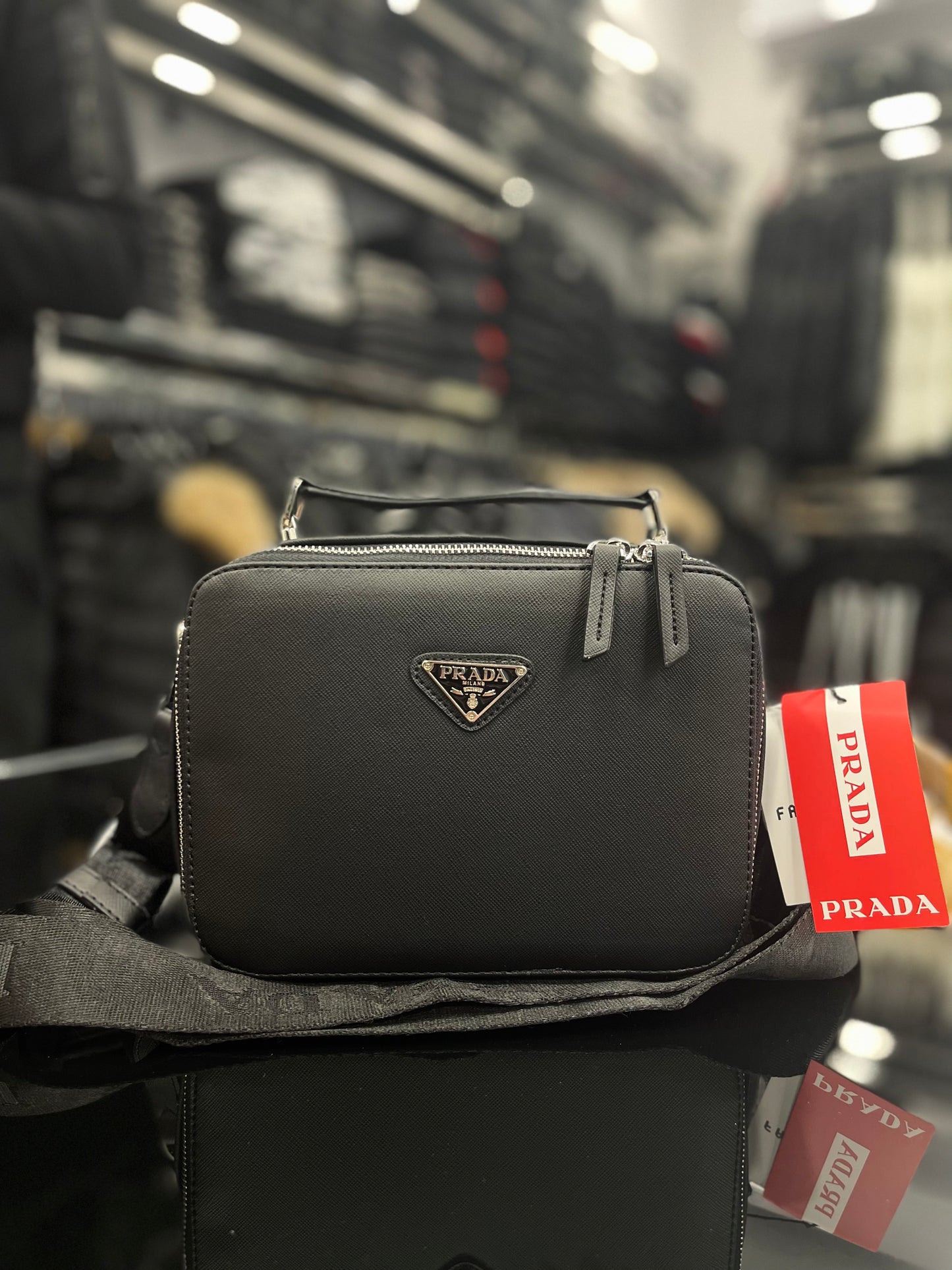 Prada Black βαλιτσάκι χεριού/χιαστί