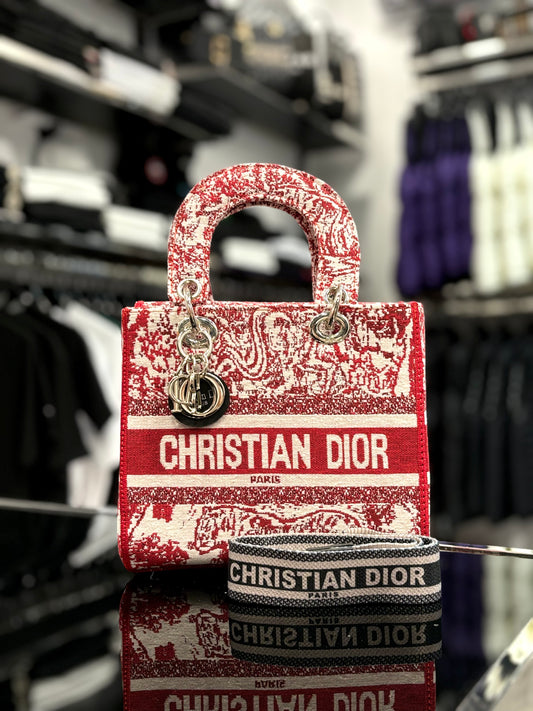 Dior Lady D-Lite Canvas Red