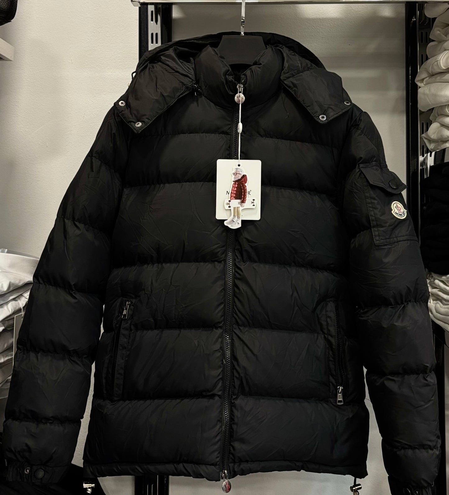 Moncler matte black jacket