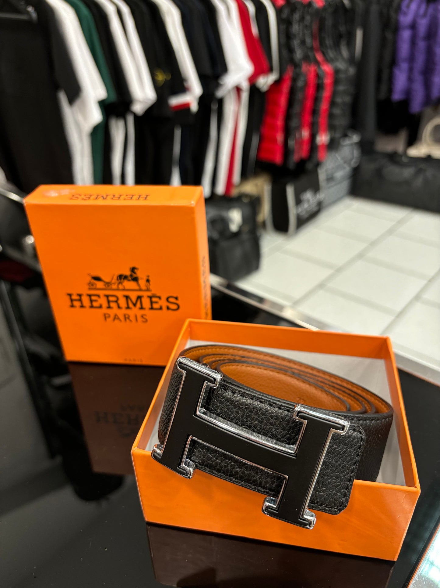 Hermes Belt Black/Brown