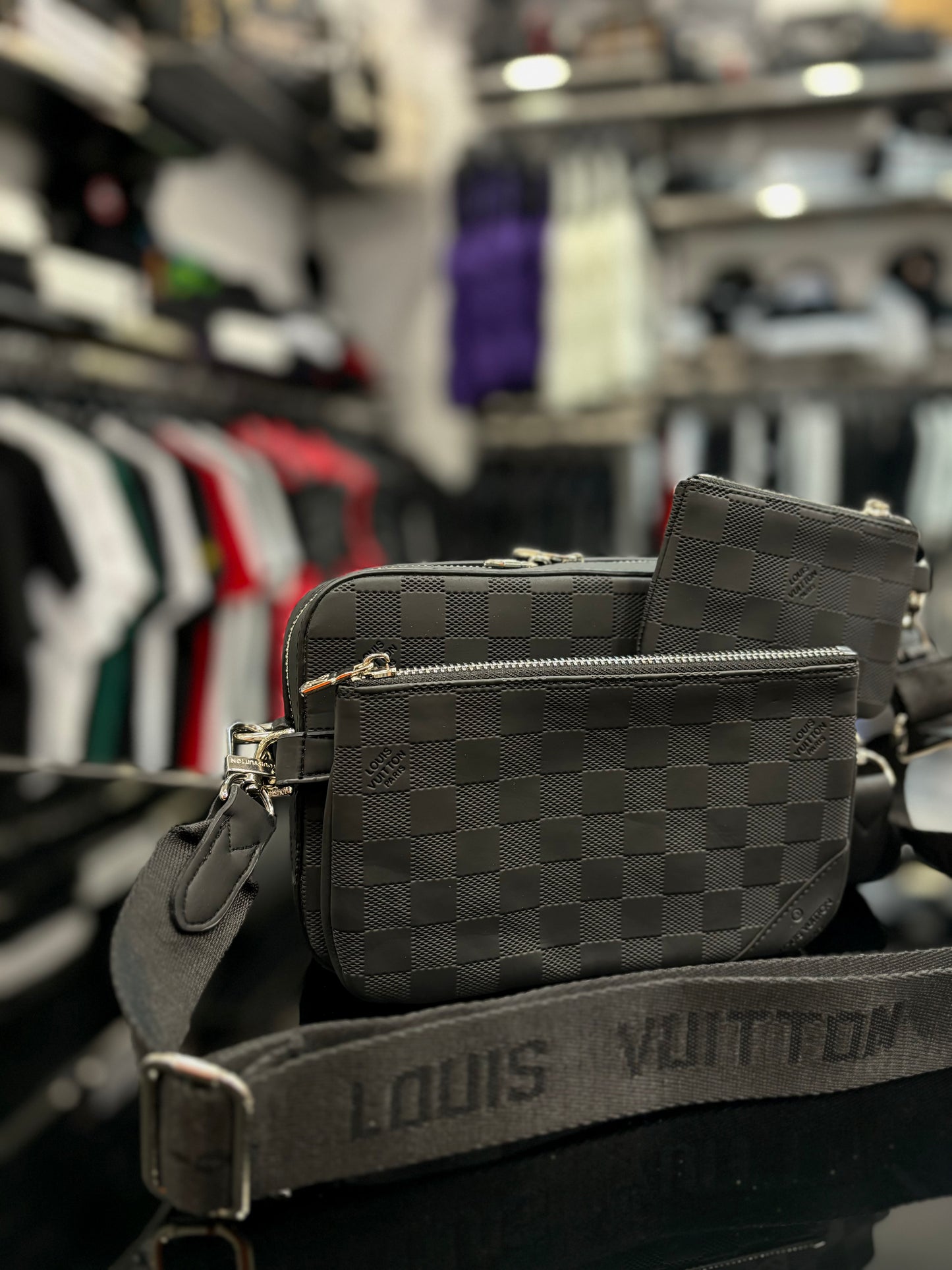 Louis Vuitton Trio Black τσαντάκι ωμού/χιαστί