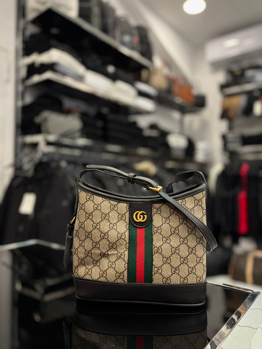 Gucci Ophidia GG small shoulder black bag